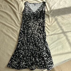 Floral Black and White Ann Taylor Dress